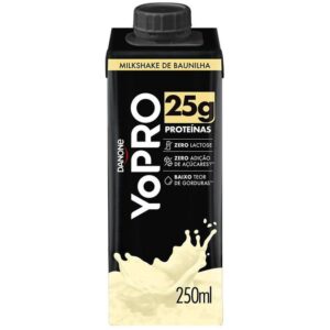 Bebida Láctea UHT com 25g de Proteínas YoPRO - Milkshake Baunilha Sem Lactose Zero Açúcar 250ml - Bebida Proteica