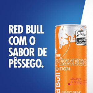 Pack de 4 Latas Red Bull Energético, Morango & Pêssego, 250ml