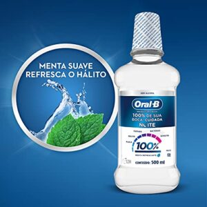 Enxaguante Bucal Oral-B 100% De Sua Boca Cuidada Noite 500ml