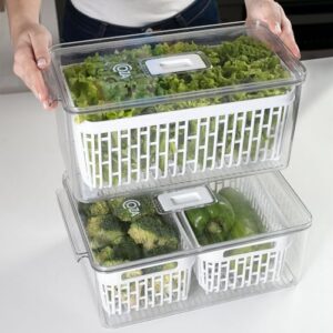 Coza - Organizador Dry com 2 Cestos 6,7L - Cristal