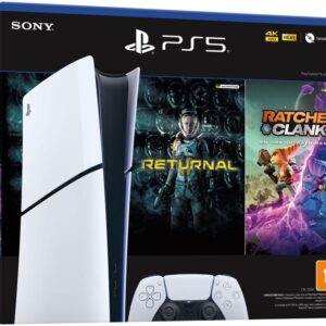PlayStation 5 Slim Edição Digital 2024 1TB - 1 Controle Branco Sony com 2 Jogos - PS5 / Playstation 5
