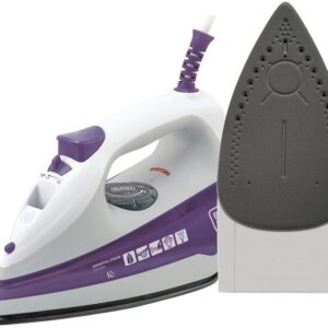 Ferro de Passar Roupa a Vapor e a Seco - Black + Decker FX1000 Branco e Roxo - Ferro de Passar a Seco