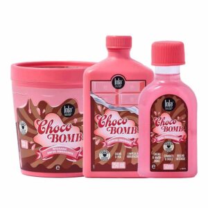 Lola Cosmetics Chocobomb Kit - Óleo + Máscara + Shampoo para Todos os Tipos de Cabelo - Lola From Rio - Kit de Tratamento para Cabelos