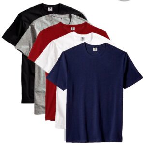 Kit 5 Camisetas Básica Masculina Algodão Premium New Colors - BASIC - Kit Masculino