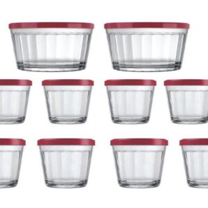 Conjunto de Tigelas de Vidro 10 Peças Copo Americano Tigela Americano - Tigela