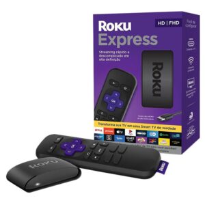 Roku Express Dispositivo Streaming Player, Full HD, Conversor Smart TV, com Controle Remoto - 3960BR-SG - Streaming