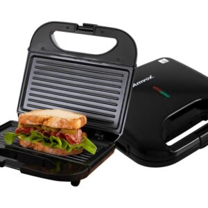 Sanduicheira Amvox AMS 370 Preta 750W - Antiaderente - Sanduicheira / Sanduicheira Grill
