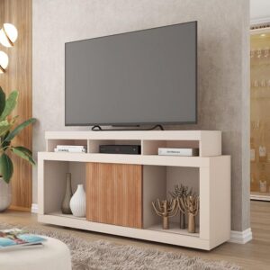 Bancada Rack Para TV até 55 Polegadas Marrom Frost Caemmun - Bancada de Cozinha