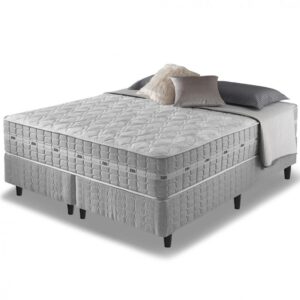 Cama Box + Colchão Queen Size Molas Ensacadas Alabama 158x198x61cm - Zidi - Cama Queen Size