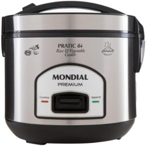 Panela de Arroz Elétrica Mondial Pratic PE-43-6X - 6 Xícaras 500W - Panela de Arroz Elétrica