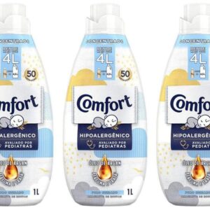 Kit Amaciante de Roupa Comfort Puro Cuidado - Concentrado 1L Cada 3 Unidades - Amaciante