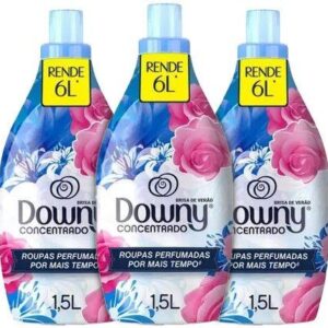 Kit Amaciante Downy Concentrado Brisa de Verão - 1,5L 3 Unidades - Amaciante