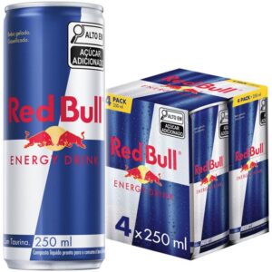 Bebida Energética Red Bull Energy Drink 250ml - 4 Unidades - Bebida Energética