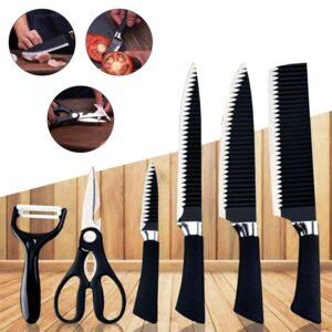 Kit De Facas Para Churrasco 6 Peças Fio Navalha Inox Antiaderente Top - HOME GOODS - Kit Churrasco