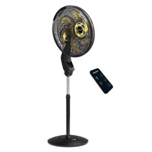 Ventilador de Coluna Mallory Chronos Com Controle remoto e painel touch Preto E Dourado 40cm - 127V - Ventilador de Coluna