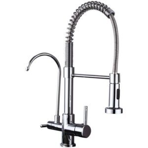 Torneira para Cozinha Gourmet de Mesa Dupla Nell - F-02 CRO Prata - Torneira Gourmet