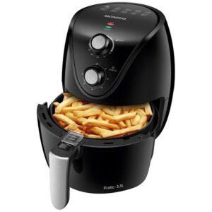 Fritadeira Elétrica sem Óleo/Air Fryer Mondial Pratic AF-31 Preta 3,5L com Timer - Fritadeira sem Óleo / Air Fryer
