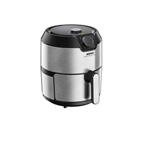 Fritadeira Elétrica sem óleo AirFry Super Inox, Arno, IFRY, Preta e Inox