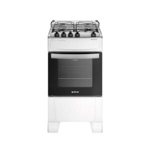 Fogão 4 Bocas Branco com Mesa Inox Atlas Atenas Bivolt