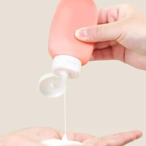 Kit 3 Frascos Reutilizáveis de Plástico 60ml Portátil Ideal para Shampoo, Creme e Sabonete Líquido