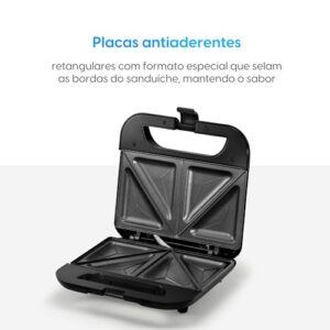 Sanduicheira Lunch Time Elgin para 2 sanduíches 800W - 220V