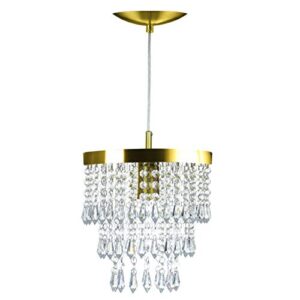 Lustre Pendente De Cristal Acrílico Manucrillic Dourado