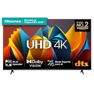 Hisense Smart TV UHD 4K DLED 58" Polegadas 58A6K com HDR10+ Dolby Vision Game Mode Controle por Voz Alexa Built-In AirPlay