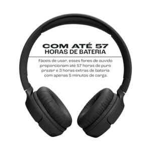 JBL, Fone de Ouvido On ear, Tune 520BT - Preto