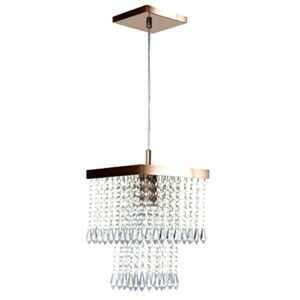 Lustre Pendente De Cristal Acrílico Marrycrilic Cobre