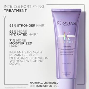 Kérastase Condicionador Blond Absolu Cicaflash, Cabelos loiros, descoloridos, Hidratação, restauração, Ácido Hialurônico, Flor de Edelweiss, 250 ml
