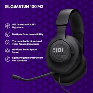 JBL, Fone de Ouvido Com Fio JBLQTUM100M2BLK