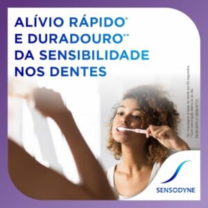 Sensodyne Creme Dental Rápido Alívio e Proteção Duradoura Com Flúor para Dentes Sensíveis e Gengivais, Alívio Instantâneo, Leve 3 e Pague 2, 50g cada