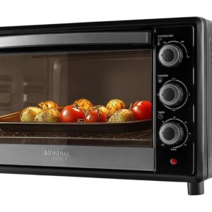 Forno Elétrico de Bancada Mondial com Timer 42L - Preto Family II FR-42 - Forno Elétrico