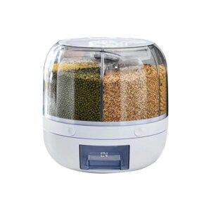 Dispenser de Alimentos Giratório 6 Divisões Grãos Cereais Luxo - MAXX - Porta mantimentos