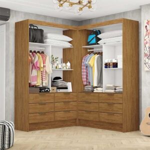Closet Casal Duplo Sevilha Premium com 12 Gavetas Carioca Móveis - Closet