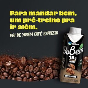 Pack YoBem Bebida Proteica Café Expresso 15g de Proteínas Whey - 24 Unidades