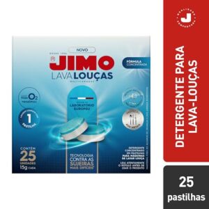JIMO Lava Louça Multicamadas Detergente Concentrado para Máquinas de Lavar Louças Desengordurante Mais Brilho e Proteção às Louças 25 pastilhas