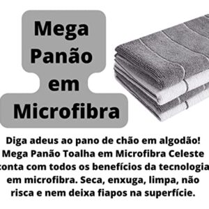 ISKILO 4 Super Pano Chão Microfibra Grande 80x50 Panão Limpeza (cores sortidas)