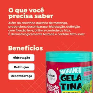 Salon Line, #TODECACHO GELATINA CONDICIONADOR KIDS MORANGO DESEMBARACANTE 550GR