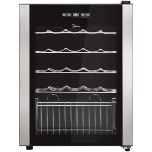 Adega Climatizada Midea 24 Garrafas com Painel Touch WBB241 com Compressor - Adega