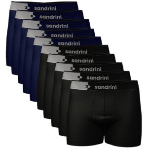 Kit 10 Cuecas Boxer Poliamida Night Sandrini Adulto Confortável Casual Original - Cueca