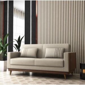 Sofá-cama 3 Lugares Casal Reclinável Linho Matrix Esther - Sofá 3 Lugares