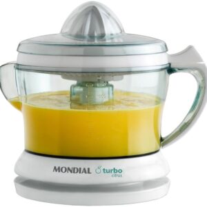 Espremedor de Frutas Mondial Turbo Citrus E-01 Elétrico 25W Branco - Centrífuga de Frutas