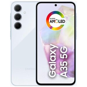 Smartphone Samsung Galaxy A35 128GB Azul Claro 5G 6GB RAM 6,6" Câm. Tripla + Selfie 13MP Dual Chip - Celular Simples