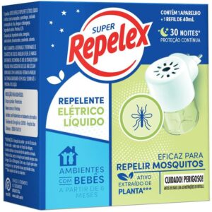 Repelente Elétrico Líquido Repelex Super 40ml 30 Noites - Repelente e Inseticida