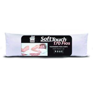 Travesseiro de Corpo 40cm x 1,30m Soft Touch Branco - ARTE & CAZZA - Travesseiro de Corpo