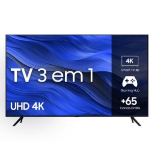 Smart TV Samsung 58" UHD 4K 58CU7700 2023, Processador Crystal 4K, Gaming Hub Tela sem Limites - TVs