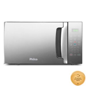 Microondas Philco PMO30EP 28 Litros Preto Com Porta Espelhada 1400w - Micro-ondas