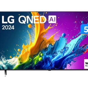 Smart TV 55" 4K QNED LG 55QNED80TSA WebOS 24 Processador α5 Ger7 Wi-Fi Bluetooth com Alexa e Chromecast 3 HDMI 2 USB - TV 4K Ultra HD
