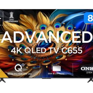 Smart TV 85” 4K UHD QLED TCL 85C655 Wi-Fi - Bluetooth 3 HDMI 1 USB - Smart TV